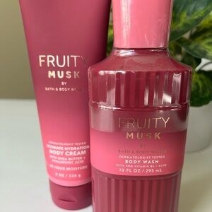 Bath & Body Works Fruity Musk brand New collection- Body Wash and Cream set. NWT